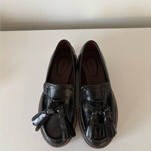 See By Chloe Glossy Black Tassel Loafers
